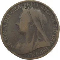 سکه 1 پنی 1901 ویکتوریا - VG - انگلستان
