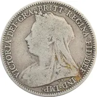 سکه 6 پنس 1897 ویکتوریا - VF20 - انگلستان