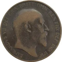 سکه 1 پنی 1905 ادوارد هفتم - VF20 - انگلستان