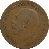سکه 1 پنی 1921 جرج پنجم - VF25 - انگلستان