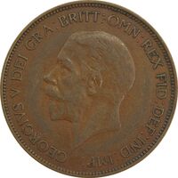 سکه 1 پنی 1936 جرج پنجم - EF45 - انگلستان