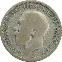 سکه 6 پنس 1925 جرج پنجم - VF20 - انگلستان