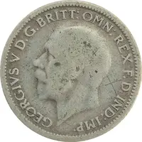 سکه 6 پنس 1929 جرج پنجم - VF35 - انگلستان
