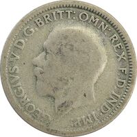 سکه 6 پنس 1929 جرج پنجم - VF25 - انگلستان