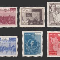 تمبر سالگرد نجات آذربایجان 1329 - محمدرضا شاه