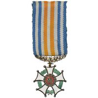 نشان خدمت شهربانی (روبان فابریک) - AU55 - رضا شاه