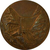 مدال برنز یادبود سد محمد رضا شاه پهلوی (سد دز) - VF - محمد رضا شاه