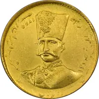 سکه طلا 2 تومان 1299 تصویری - AU55 - ناصرالدین شاه