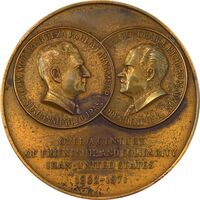 مدال برنز شاه و نیکسون - EF - محمد رضا شاه