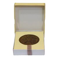 مدال برنز انقلاب سفید 1346 (با جعبه) - UNC - محمد رضا شاه