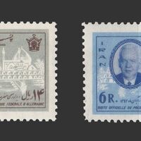 تمبر هاینریش لوبکه رئیس جمهوری آلمان 1342 - محمدرضا شاه