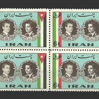 تمبر دیدار ملک حسین پادشاه اردن 1339 - محمدرضا شاه