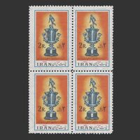 تمبر مسابقات فوتبال جوانان 1354 - محمدرضا شاه