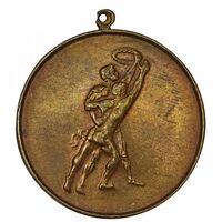 مدال برنز مسابقات کشتی - AU - محمد رضا شاه