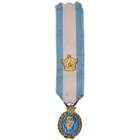 نشان بیست و پنجمین سال سلطنت (ضرب فرانسه) - شب - AU - محمد رضا شاه