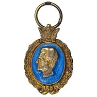 نشان بیست و پنجمین سال سلطنت (ضرب فرانسه) بدون روبان - شب - EF - محمد رضا شاه