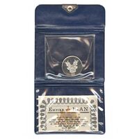 مدال نقره 25 ریال جشنهای 2500 ساله 1350 (با کاور فابریک) - PF65 - محمد رضا شاه