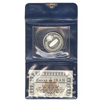 مدال نقره 75 ریال جشنهای 2500 ساله 1350 (با کاور فابریک) - PF65 - محمد رضا شاه