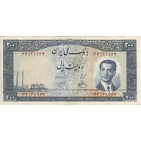 اسکناس 200 ریال 1330 (شماره جگری) - تک - EF45 - محمد رضا شاه