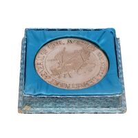 مدال یادبود ساختمان مرکزی اداره کل هواپیمایی کشوری (با جعبه فابریک) - MS66 - محمد رضا شاه