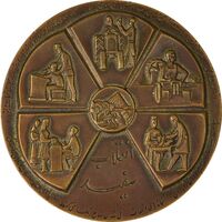 مدال برنز انقلاب سفید 1346 (بدون جعبه) - EF45 - محمد رضا شاه