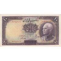 اسکناس 10 ریال پشت فارسی (بدون مهر) - تک - UNC62 - رضا شاه