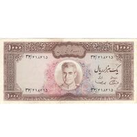 اسکناس 1000 ریال (آموزگار - سمیعی) نوشته سیاه - EF45 - محمد رضا شاه