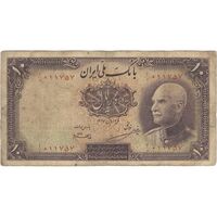 اسکناس 10 ریال پشت فارسی (بدون مهر) - تک - VF30 - رضا شاه