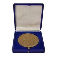 مدال صدمین سالگرد زادروز رضاشاه 2536 (با جعبه) - EF40 - محمد رضا شاه