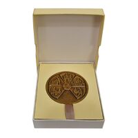 مدال برنز انقلاب سفید 1346 (با جعبه فابریک) - UNC - محمد رضا شاه