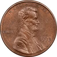 سکه 1 سنت 1993 لینکلن - MS61 - آمریکا