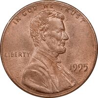 سکه 1 سنت 1995 لینکلن - MS62 - آمریکا
