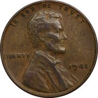سکه 1 سنت 1941 لینکلن - EF40 - آمریکا