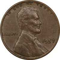 سکه 1 سنت 1957 لینکلن - EF45 - آمریکا