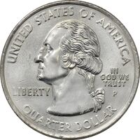 سکه کوارتر دلار 2002P ایالتی (میسیسیپی) - MS61 - آمریکا