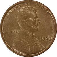 سکه 1 سنت 1973 لینکلن - EF45 - آمریکا