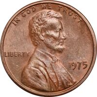 سکه 1 سنت 1975 لینکلن - MS61 - آمریکا