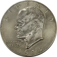 سکه یک دلار 1974 آیزنهاور - AU50 - آمریکا