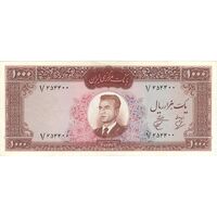 اسکناس 1000 ریال 1341 - تک - AU50 - محمد رضا شاه