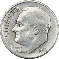 سکه 1 دایم 1950S روزولت - EF45 - آمریکا