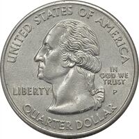 سکه کوارتر دلار 2002P ایالتی (ایندیانا) - MS61 - آمریکا