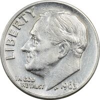 سکه 1 دایم 1963D روزولت - EF45 - آمریکا