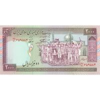 اسکناس 2000 ریال (نمازی - نوربخش) فیلیگران فهمیده - تک - AU58 - جمهوری اسلامی