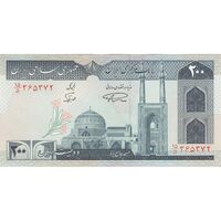 اسکناس 200 ریال (نمازی - نوربخش) فیلیگران الله - شماره بزرگ - UNC63 - جمهوری اسلامی