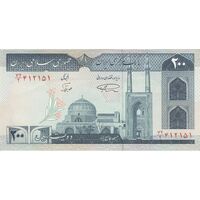 اسکناس 200 ریال (نمازی - نوربخش) فیلیگران الله - شماره بزرگ - UNC61 - جمهوری اسلامی