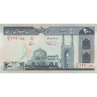 اسکناس 200 ریال (نمازی - نوربخش) فیلیگران الله - شماره بزرگ - AU55 - جمهوری اسلامی