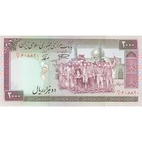 اسکناس 2000 ریال (نمازی - نوربخش) فیلیگران الله - تک - UNC62 - جمهوری اسلامی