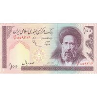 اسکناس 100 ریال (نوربخش - عادلی) - تک - AU58 - جمهوری اسلامی