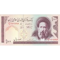 اسکناس 100 ریال (نمازی - نوربخش) شماره بزرگ - فیلیگران امام - تک - UNC64 - جمهوری اسلامی