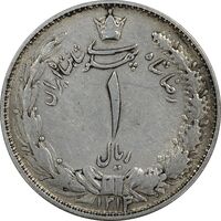 سکه 1 ریال 1313/2 - سورشارژ تاریخ نوع سوم - EF45 - رضا شاه